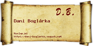 Dani Boglárka névjegykártya